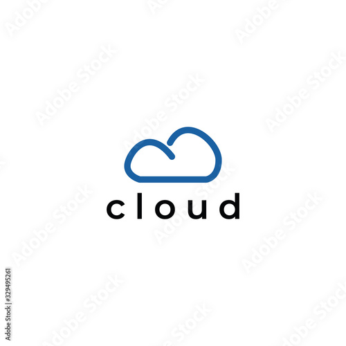 Cloud Logo template. Technology logo template. Business and Consulting logo template. Grow, Arrow, growth bar. 