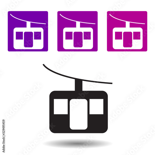 funicular icon . Simple glyphvector of Travel purple set for UI and UX, website or mobile application