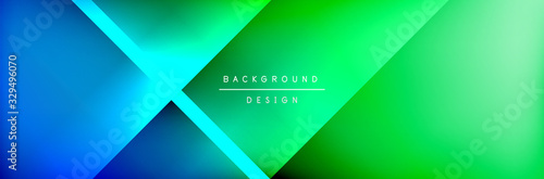 Abstract background - squares and lines composition created with lights and shadows. Technology or business digital template