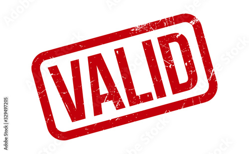 Valid Rubber Stamp. Red Valid Rubber Grunge Stamp Seal Vector Illustration - Vector