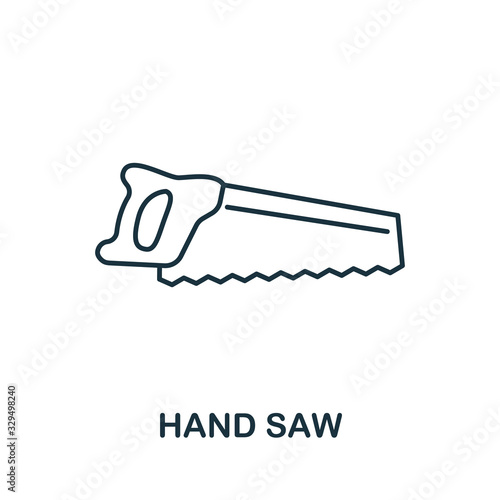 Hand Saw icon from garden collection. Simple line Hand Saw icon for templates, web design and infographics © Mariia