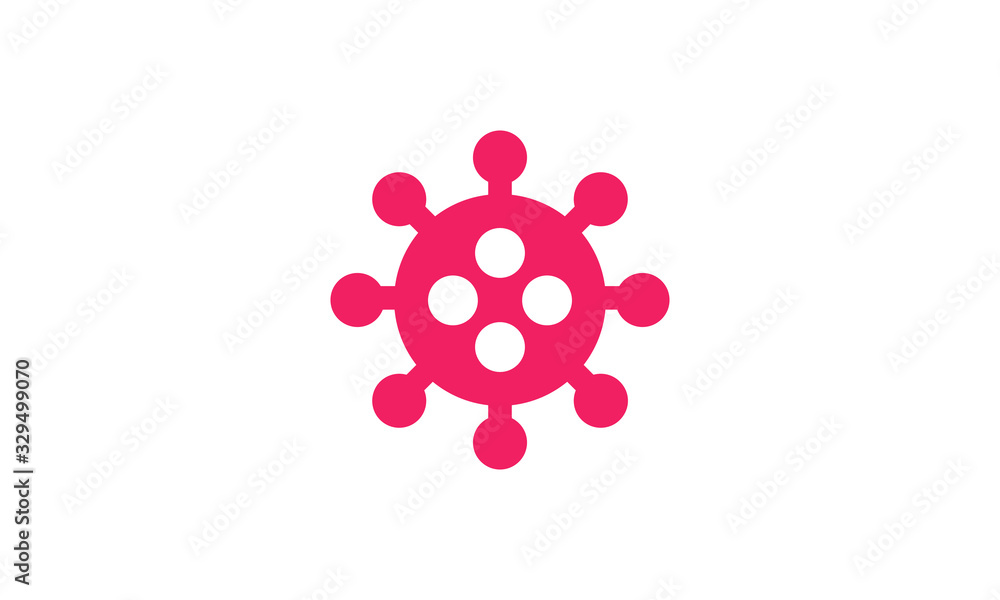 Simple Coronavirus Icon Flat Style Simple Coronavirus Icon Flat Style