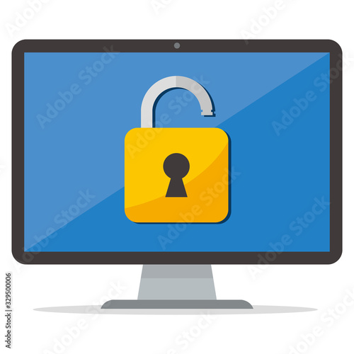 secure flat icon illustration vector 