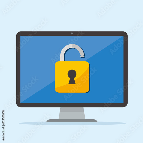 secure flat icon illustration vector 