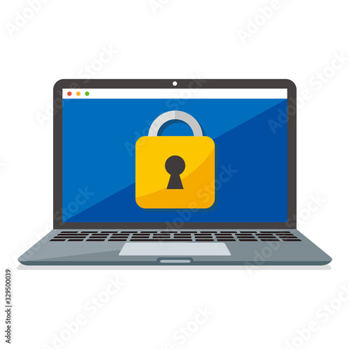 secure flat icon illustration vector 