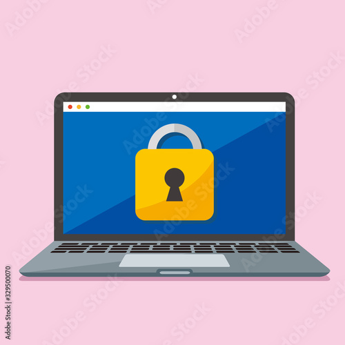 secure flat icon illustration vector 