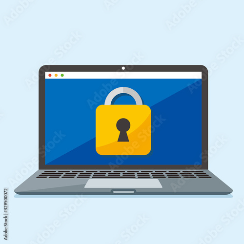 secure flat icon illustration vector 
