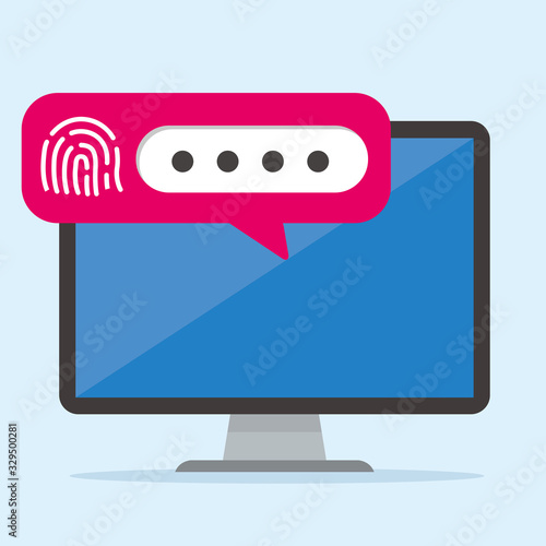 secure flat icon illustration vector 