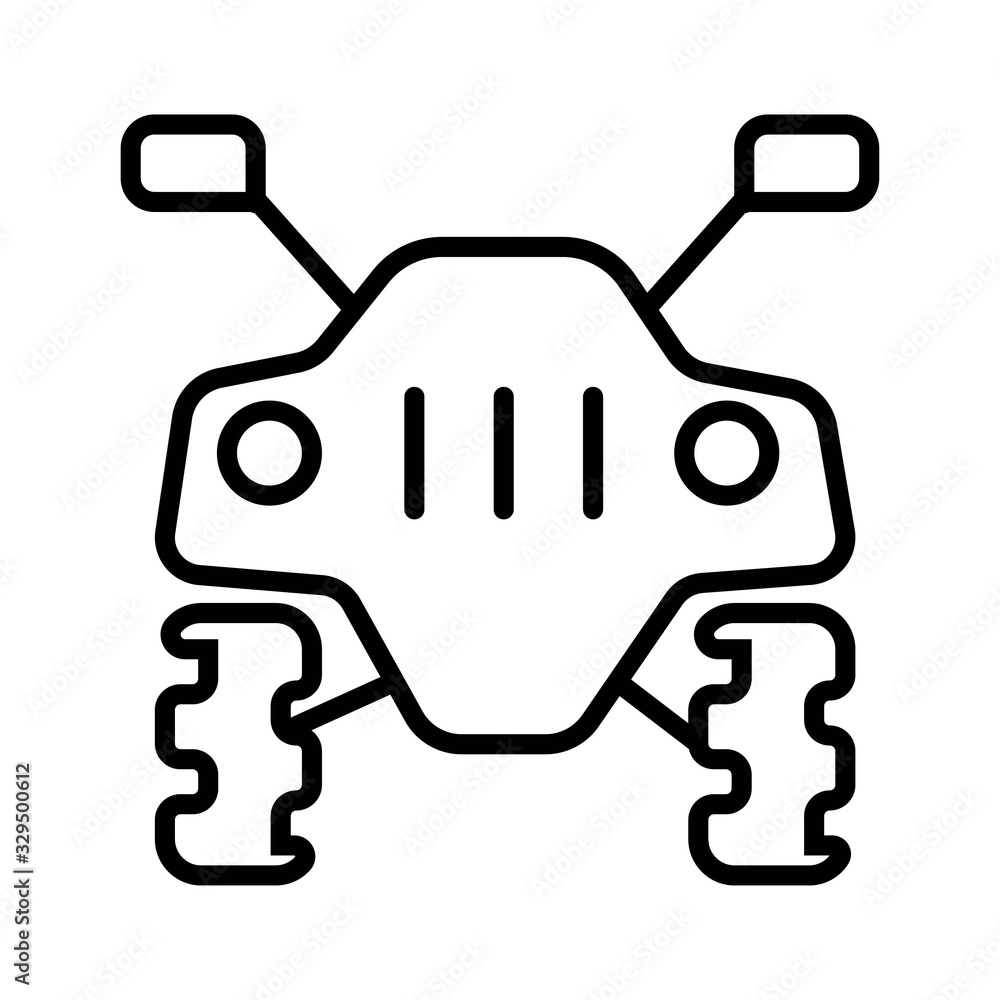 quad bike line icon vector quad bike line icon vector