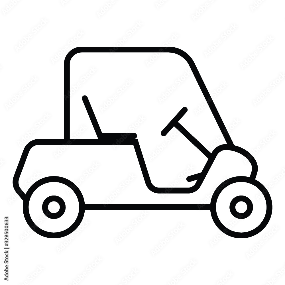 Golf cart icon vector illustration Golf cart icon vector illustration