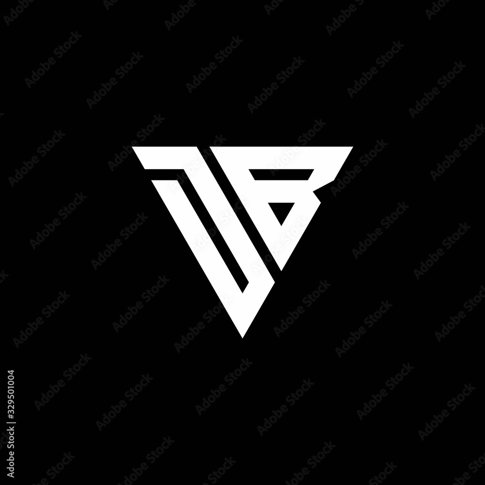 DB Logo letter monogram with triangle shape design template DB Logo letter monogram with triangle shape design template
