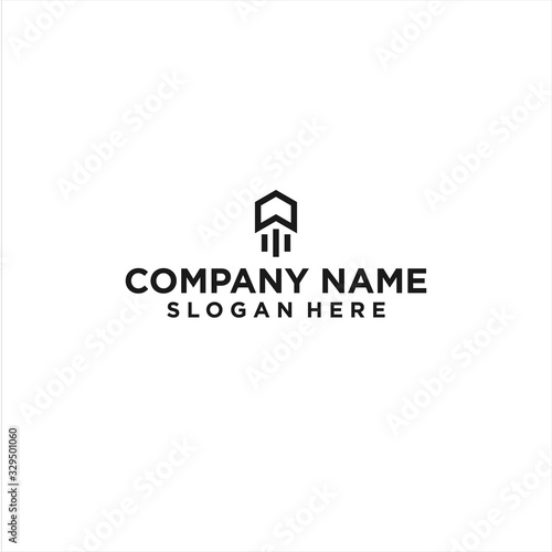 Rocket line logo icon design vector