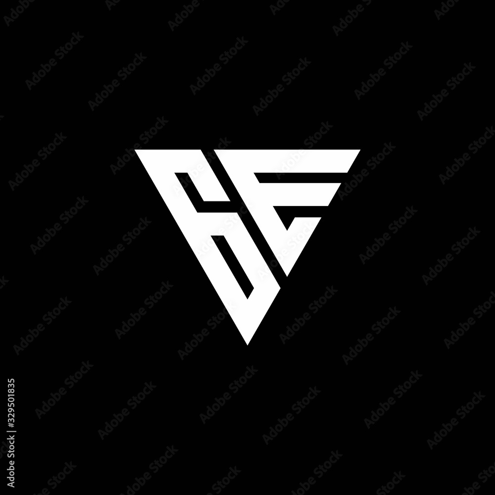 GE Logo letter monogram with triangle shape design template GE Logo letter monogram with triangle shape design template