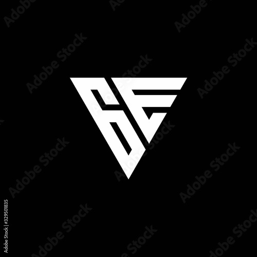 Free Download GE Logo letter monogram with triangle shape design template - GFXLoad