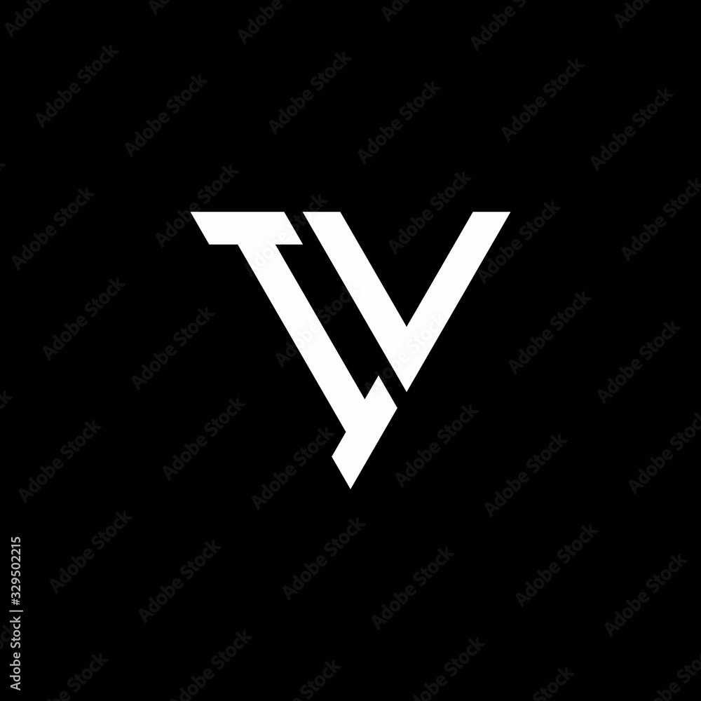 IV Logo letter monogram with triangle shape design template IV Logo letter monogram with triangle shape design template