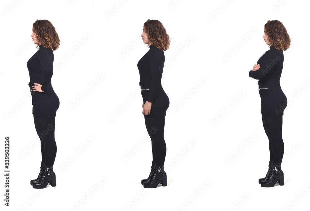 the same profile portrait of a woman with different hands poses the same profile portrait of a woman with different hands poses