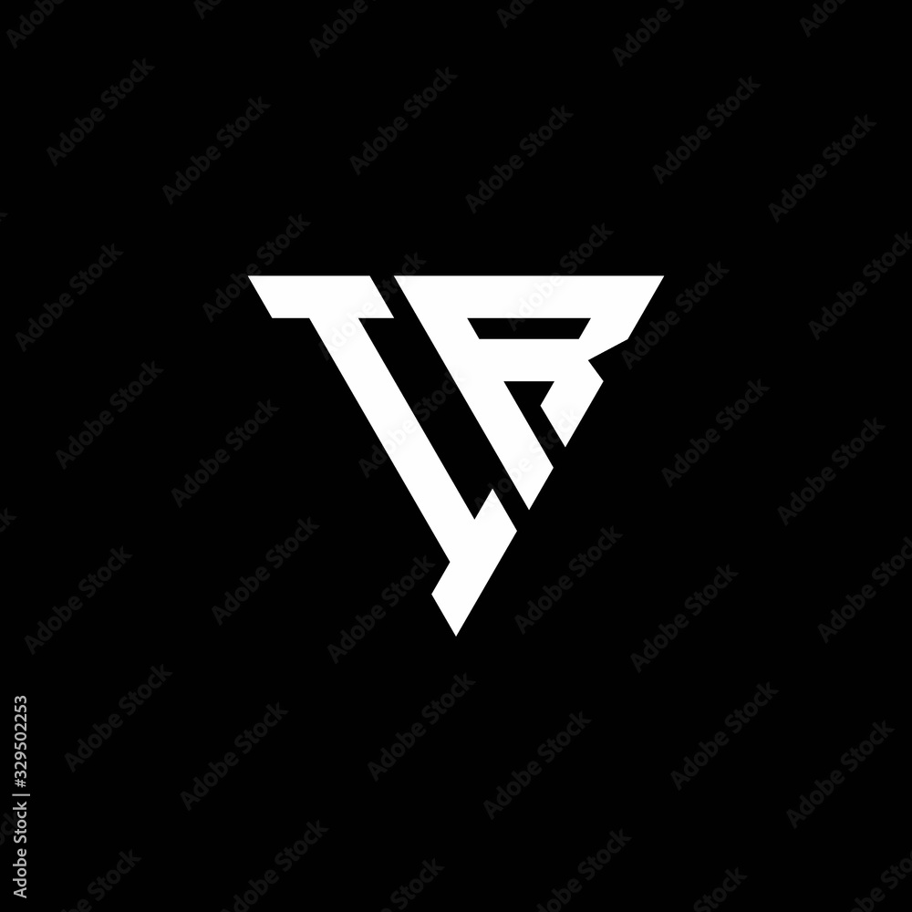 IR Logo letter monogram with triangle shape design template IR Logo letter monogram with triangle shape design template