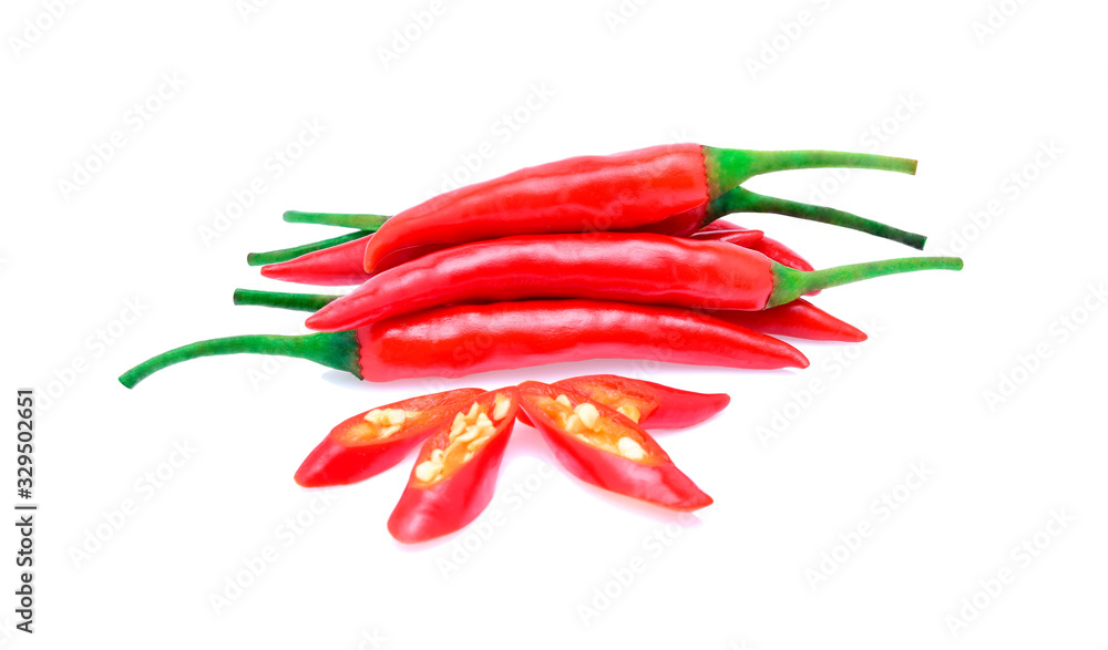 Chili pepper isolated on a white background.