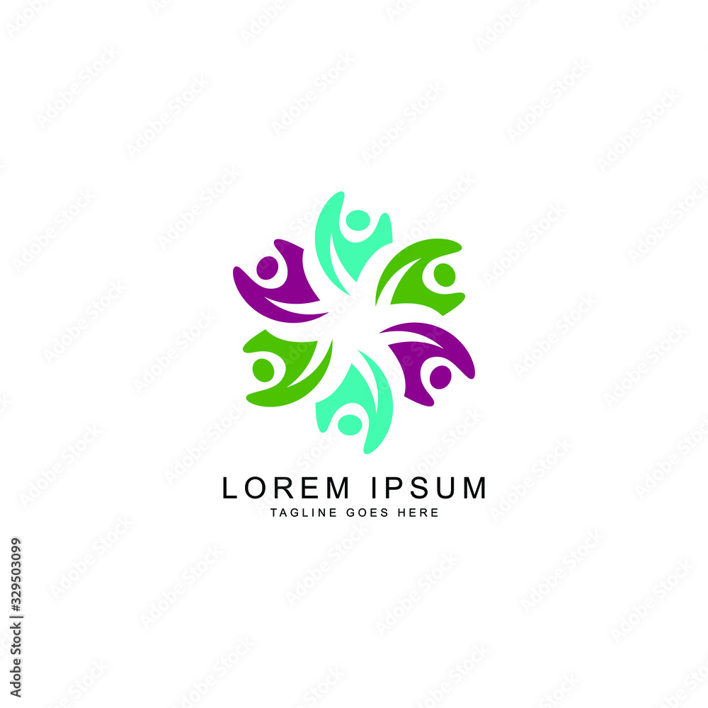 Obraz premium community logo template