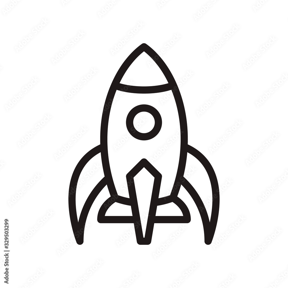 Rocket icon. Vector graphic illustration. Suitable for website design, logo, app, template, and ui. EPS 10.
