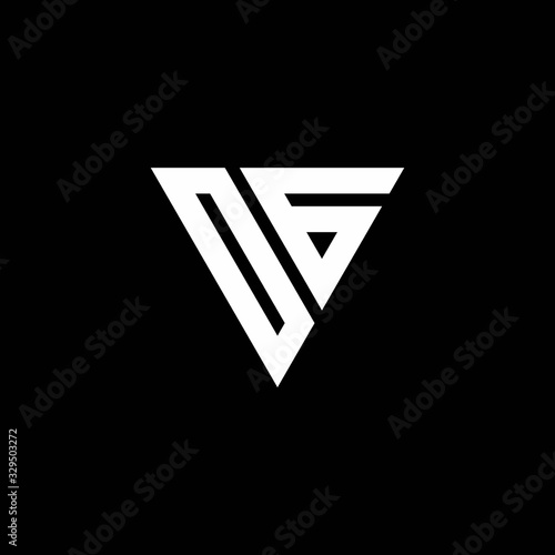 Free Download OG Logo letter monogram with triangle shape design template - GFXLoad