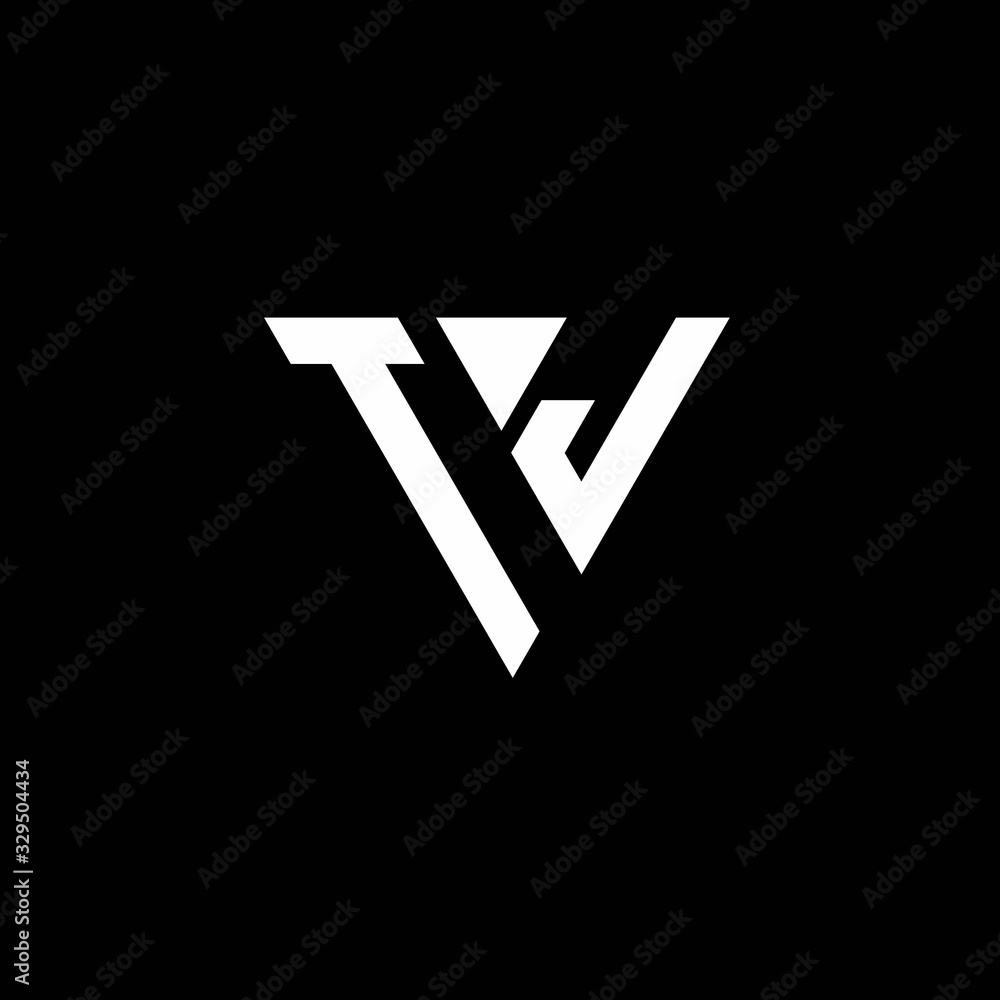 TJ Logo letter monogram with triangle shape design template TJ Logo letter monogram with triangle shape design template