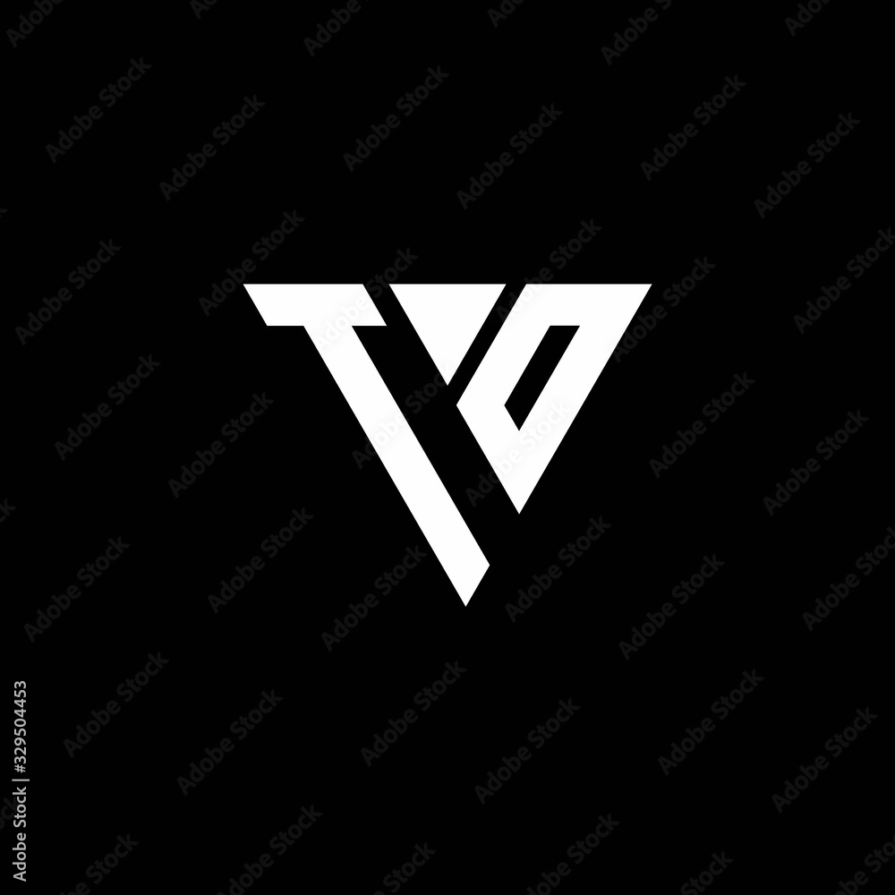 TO Logo letter monogram with triangle shape design template TO Logo letter monogram with triangle shape design template