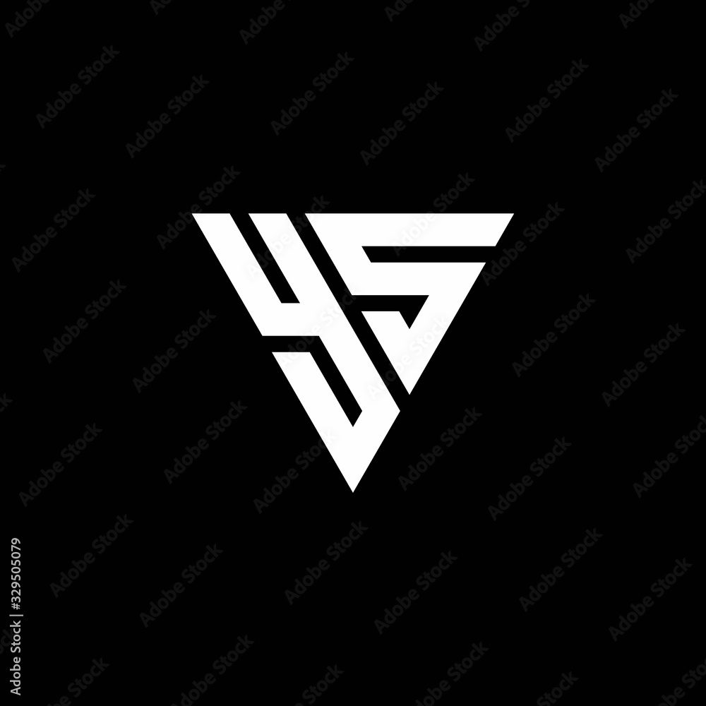 YS Logo letter monogram with triangle shape design template Stock ...