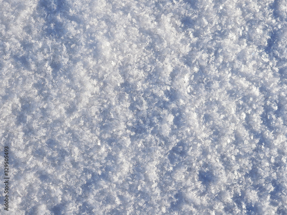 White snow and clear ice. Background