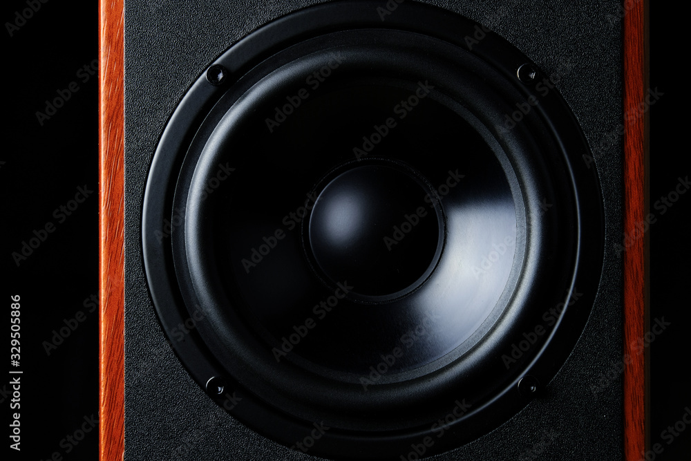 Big speaker on a black background Big speaker on a black background