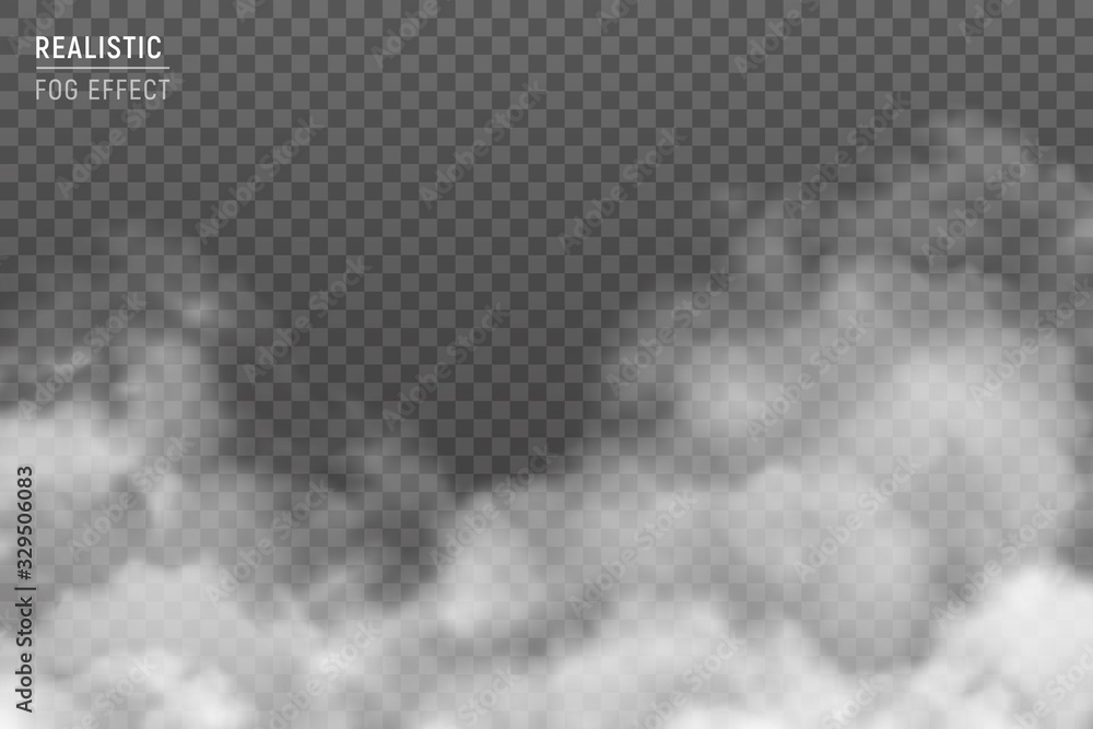 Realistic Clouds Smog Transparent  - obrazy, fototapety, plakaty 