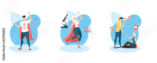 Blood Donation Concept Set