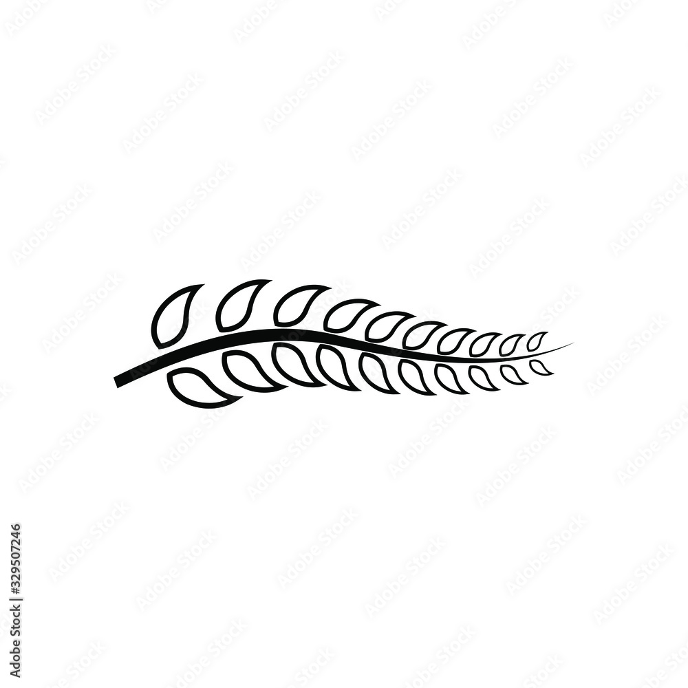 Leaf branch black logo icon design vector illustration Leaf branch black logo icon design vector illustration