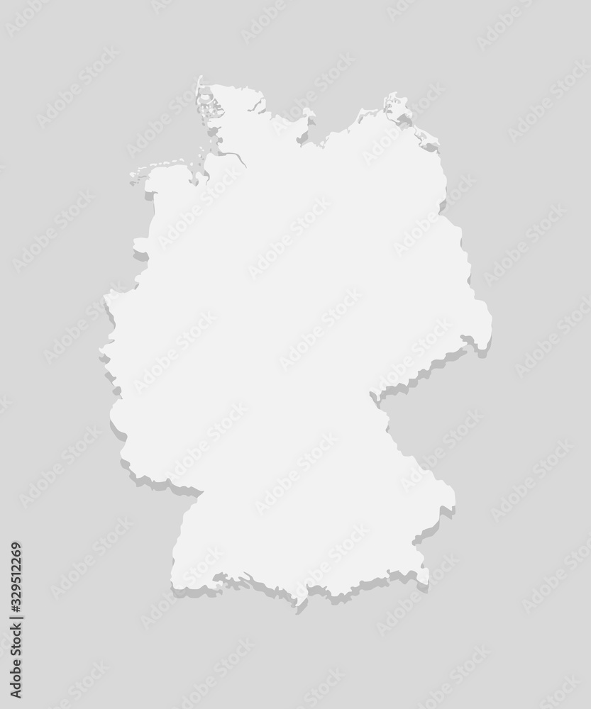Germany map, Europe country map vector abstract