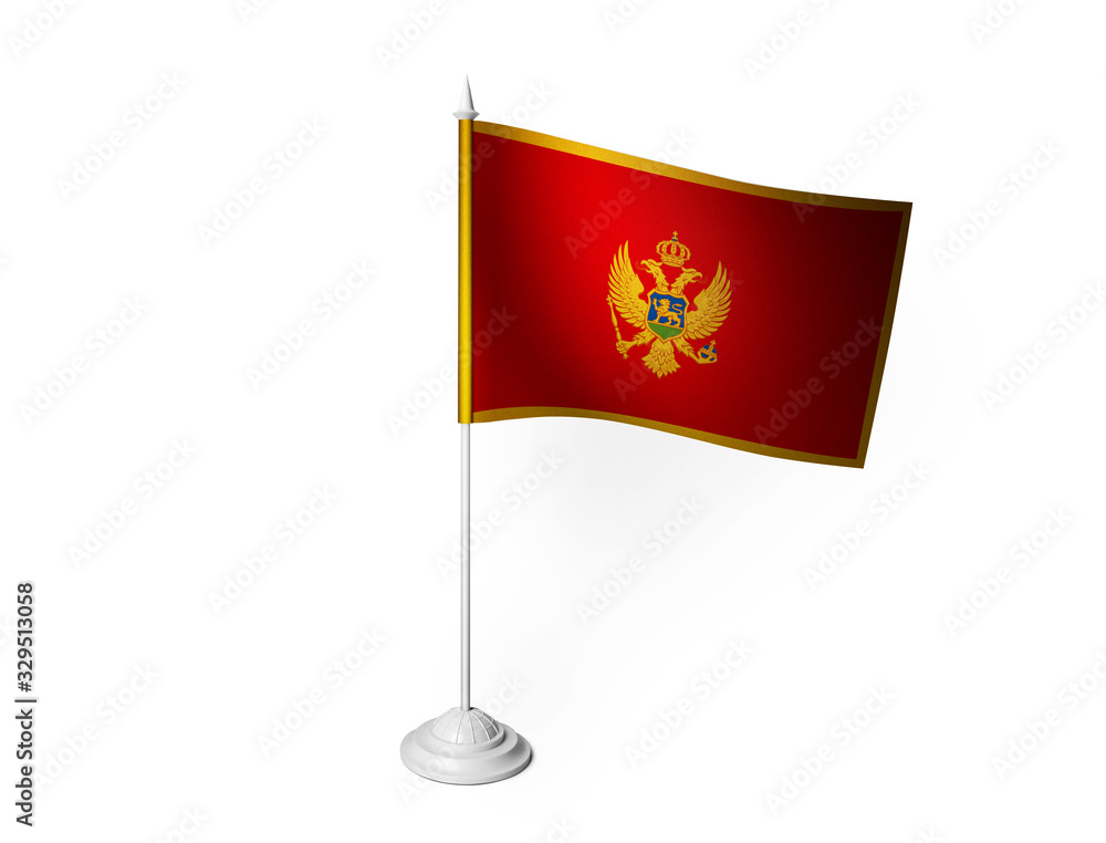 World desk flag waving 3D rendering isolated white background World desk flag waving 3D rendering isolated white background