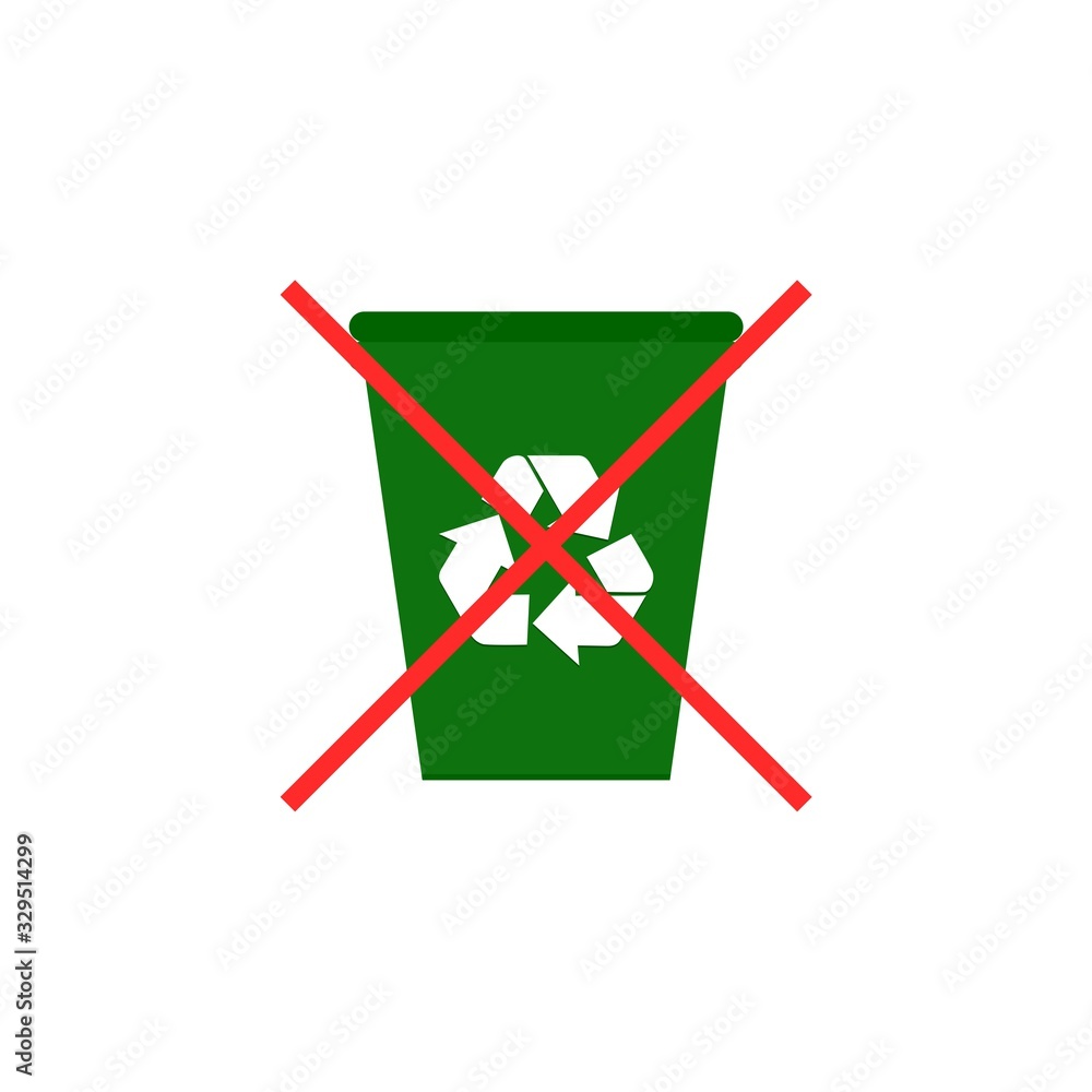 Don`t throw trash, Recycle bin sign icon isolated on white background Don`t throw trash, Recycle bin sign icon isolated on white background