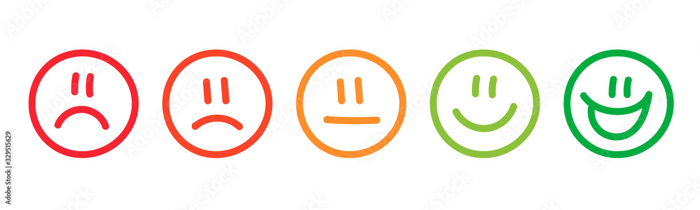 Rating emotion faces comic style Rating emotion faces comic style