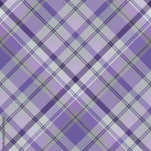 Seamless pattern in great violet and grey colors for plaid, fabric, textile, clothes, tablecloth and other things. Vector image. 2
