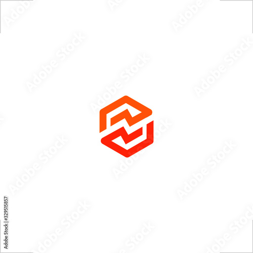 abstract Z letter logo zap design