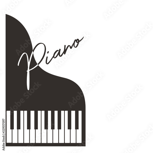 ピアノ発表会や看板、音楽イベントに使えるグランドピアノのおしゃれなシルエット素材