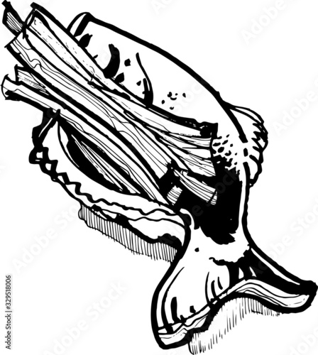 clay decorative dish in the form of fish with celery