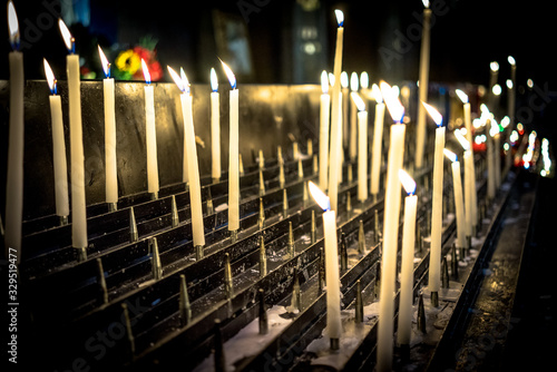 candles in Notre damme photo