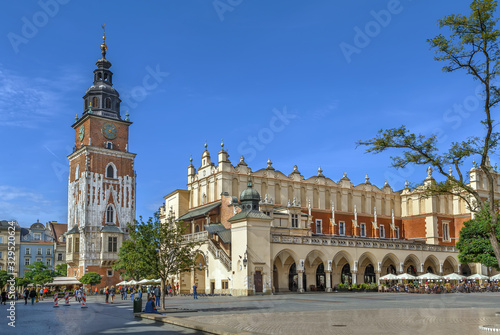 Cloth Hall and  Town Hall Tower, Krakow, Poland