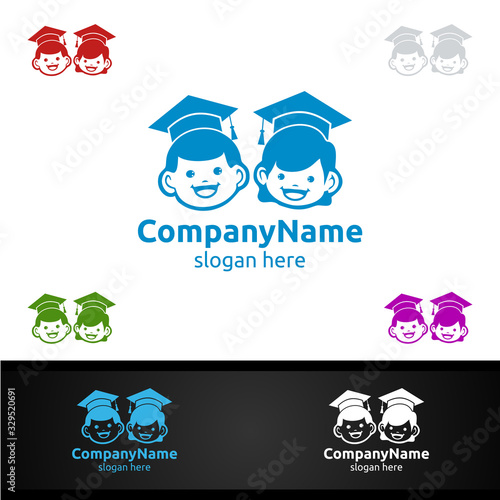 Cute Baby Smile Vector Logo Design