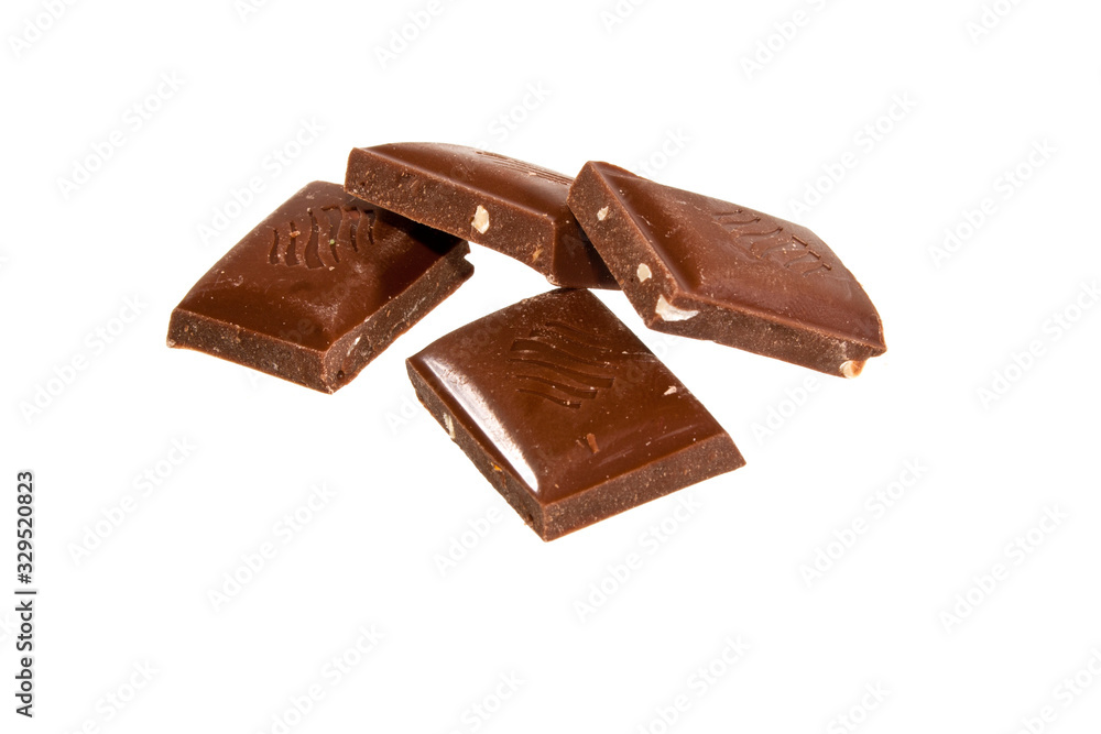 chocolate isolated on white background chocolate isolated on white background