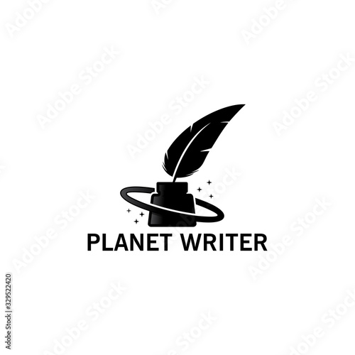 Planet Writer Logo Template Design
