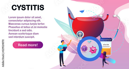Human Bladder ,cystitis with flat style.EPS10