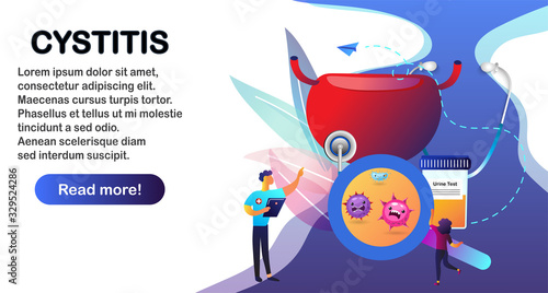 Human Bladder ,cystitis with flat style.EPS10