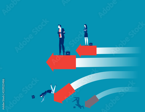 Business person success and failure