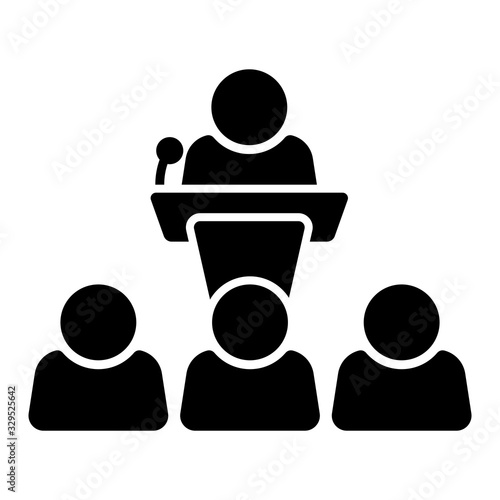 public speaking icon vector